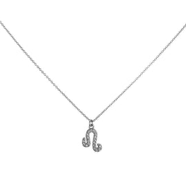 Culturesse Leo Diamante Pendant Necklace (Silver)