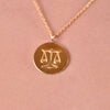 Culturesse She Is Libra Artisan 24K Gold Zodiac Pendant Necklace