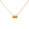Culturesse Louca Sculptural Fold Pendant Necklace (Gold Vermeil)