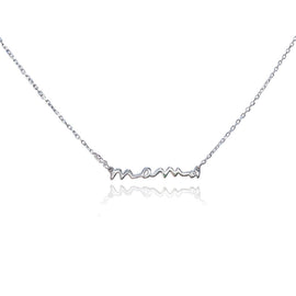 Culturesse Love You Mom Fine Silver Necklace