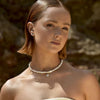 Culturesse Anemone Moonstone Pendant Pearl Necklace