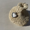 Culturesse Charme Mother of Pearl Heart Pendant Necklace (Silver)