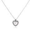 Culturesse Charme Mother of Pearl Heart Pendant Necklace (Silver)