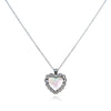 Culturesse Charme Mother of Pearl Heart Pendant Necklace (Silver)