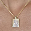 Culturesse Chantal Mother of Pearl Pendant Necklace (Gold Vermeil)