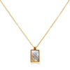 Culturesse Chantal Mother of Pearl Pendant Necklace (Gold Vermeil)