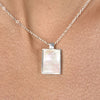 Culturesse Chantal Mother of Pearl Pendant Necklace (Silver)