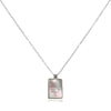 Culturesse Chantal Mother of Pearl Pendant Necklace (Silver)