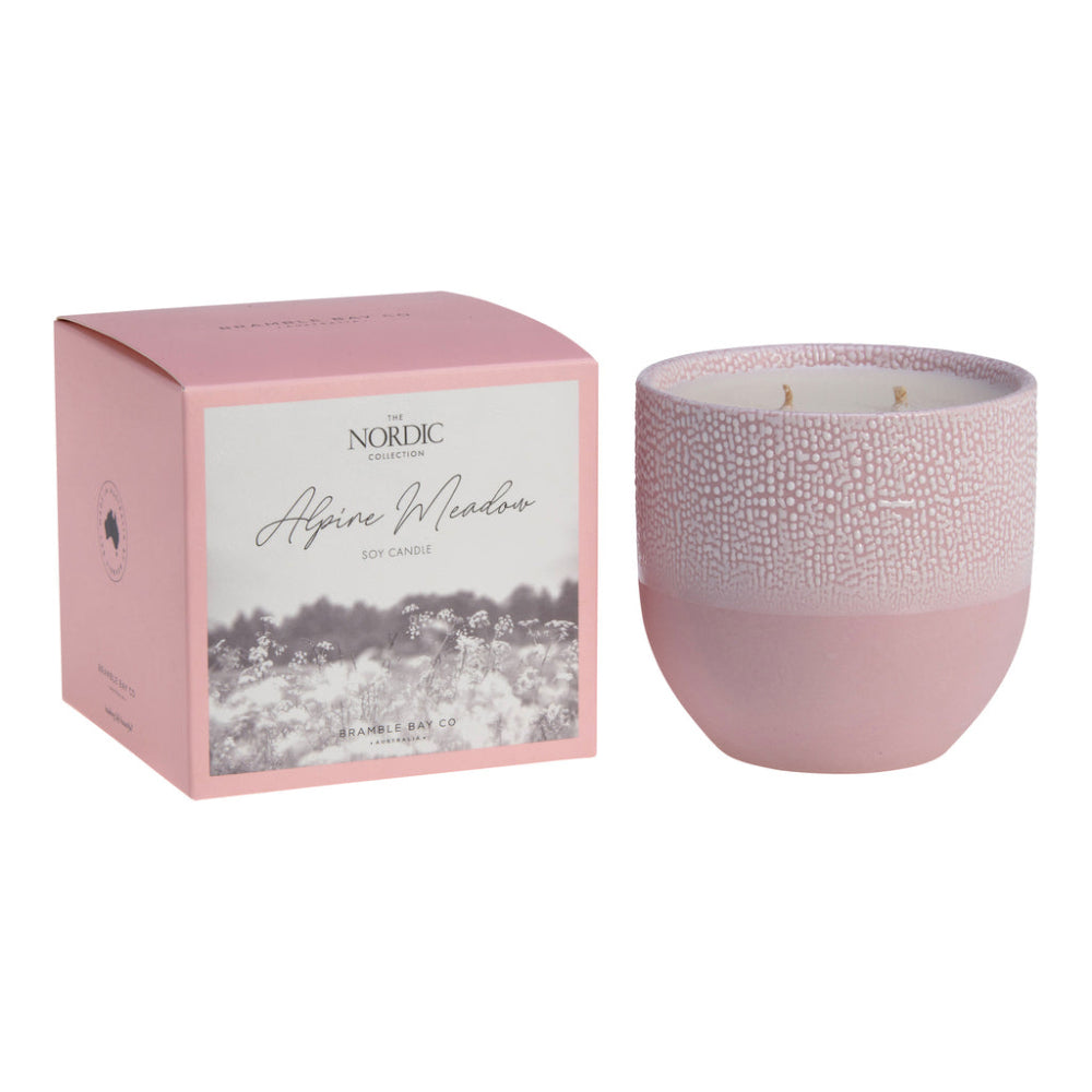 Bramble Bay Candle Nordic Collection Alpine Meadow Pink 400gm