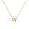 Culturesse Oaklyn Diamante Buckle Pendant Necklace (Gold)