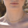 Culturesse Elvrie Classic Oval Chain Necklace (Gold Vermeil)