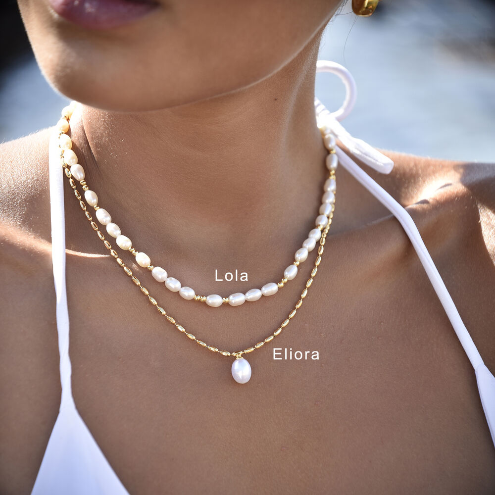 Culturesse Lola Beaded Freshwater Pearl Necklace