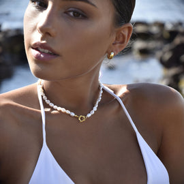 Culturesse Endless Summer Freshwater Pearl Necklace