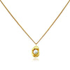 Culturesse Ziya Sculptural Pearl Pod Pendant Necklace (Gold Vermeil)