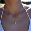 Culturesse Ziya Sculptural Pearl Pod Pendant Necklace (Silver)