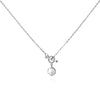 Culturesse Bjorn Pearl Toggle Pendant Necklace (Silver)