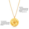 Culturesse She Is Pisces Artisan 24K Gold Zodiac Pendant Necklace