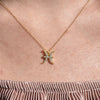 Culturesse Pisces Diamante Pendant Necklace (Gold)