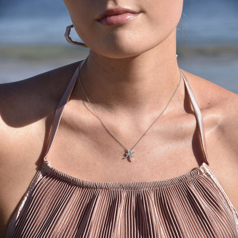 Culturesse Pisces Diamante Pendant Necklace (Silver)