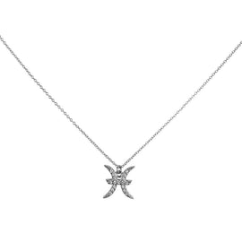 Culturesse Pisces Diamante Pendant Necklace (Silver)