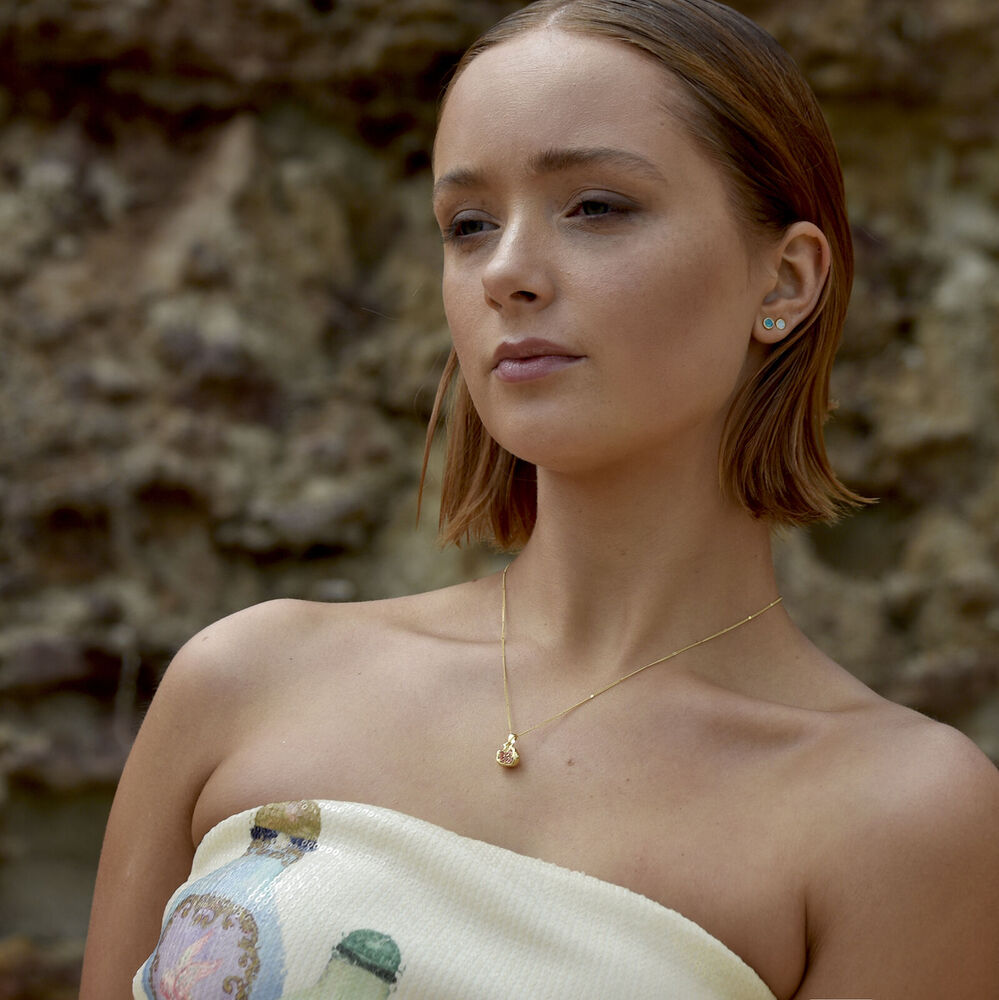 Culturesse Amaris Pomegranate Pendant Necklace