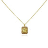 Culturesse Coretta Embossed Flower Pendant Necklace (Gold)