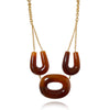 Culturesse Tuscanus Resin Pendant Link Necklace