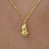 Culturesse Louna Artisan Textured Drop Pendant Necklace (Gold)