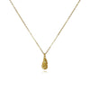 Culturesse Louna Artisan Textured Drop Pendant Necklace (Gold)