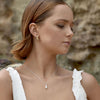 Culturesse Louna Artisan Textured Drop Pendant Necklace (Silver)