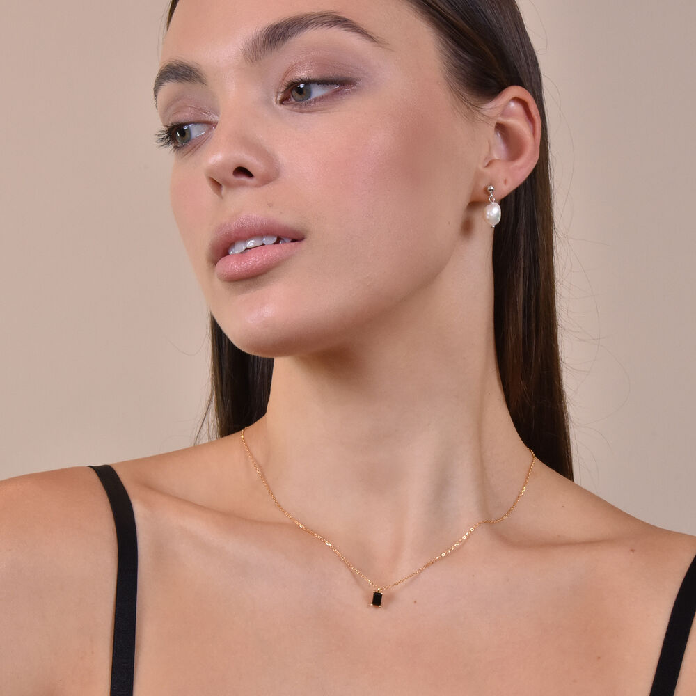 Culturesse Ezra Fine Black Zircon Pendant Necklace