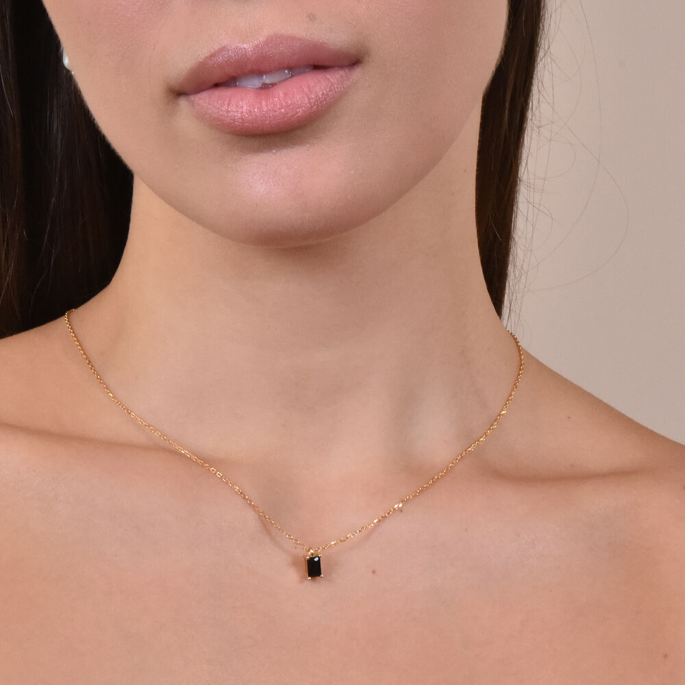 Culturesse Ezra Fine Black Zircon Pendant Necklace