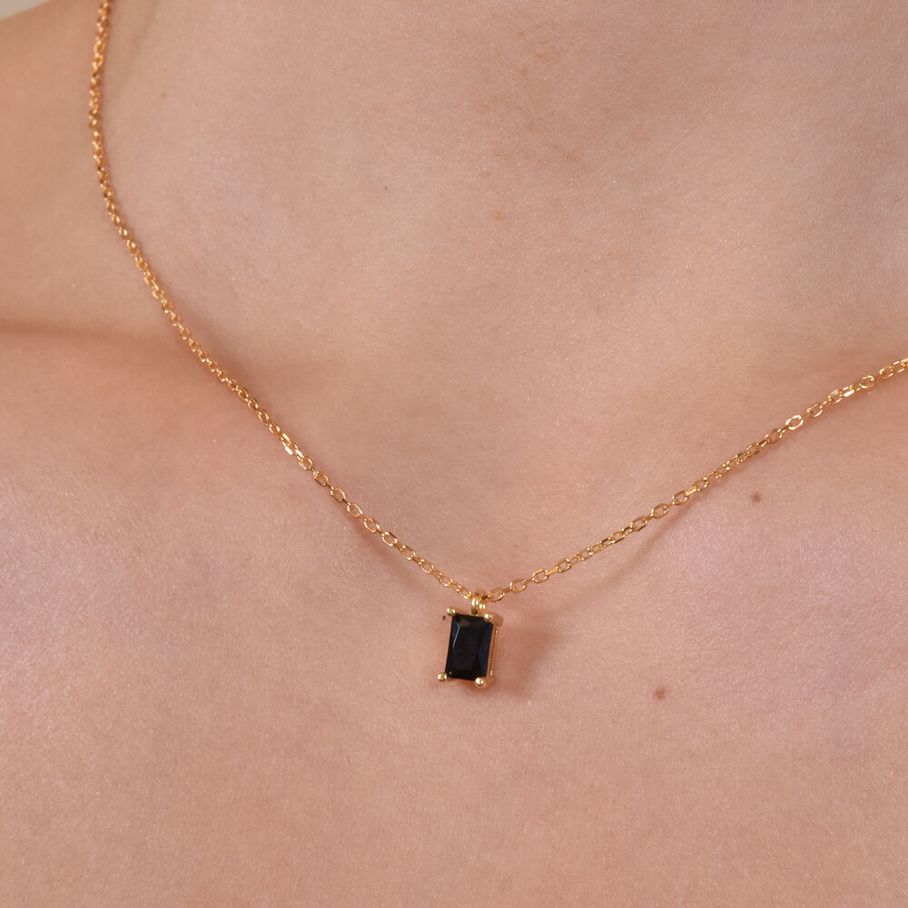 Culturesse Ezra Fine Black Zircon Pendant Necklace