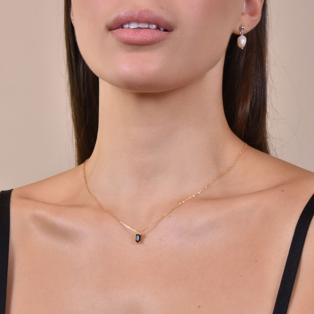 Culturesse Ezra Fine Black Zircon Pendant Necklace