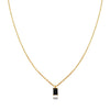 Culturesse Ezra Fine Black Zircon Pendant Necklace