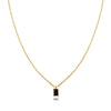 Culturesse Ezra Fine Black Zircon Pendant Necklace