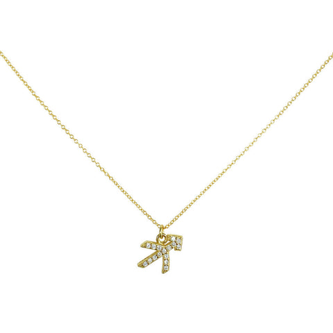 Culturesse Sagittarius Diamante Pendant Necklace (Gold)