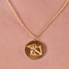 Culturesse She Is Sagittarius Artisan 24K Gold Zodiac Pendant Necklace