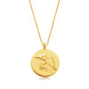 Culturesse She Is Sagittarius Artisan 24K Gold Zodiac Pendant Necklace