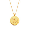 Culturesse She Is Sagittarius Artisan 24K Gold Zodiac Pendant Necklace