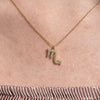 Culturesse Scorpio Diamante Pendant Necklace (Gold)