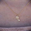 Culturesse Scorpio Diamante Pendant Necklace (Gold)