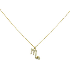 Culturesse Scorpio Diamante Pendant Necklace (Gold)