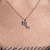 Culturesse Scorpio Diamante Pendant Necklace (Silver)