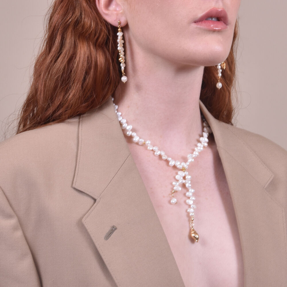 Culturesse Sui Coastal Muse Pearl Necklace