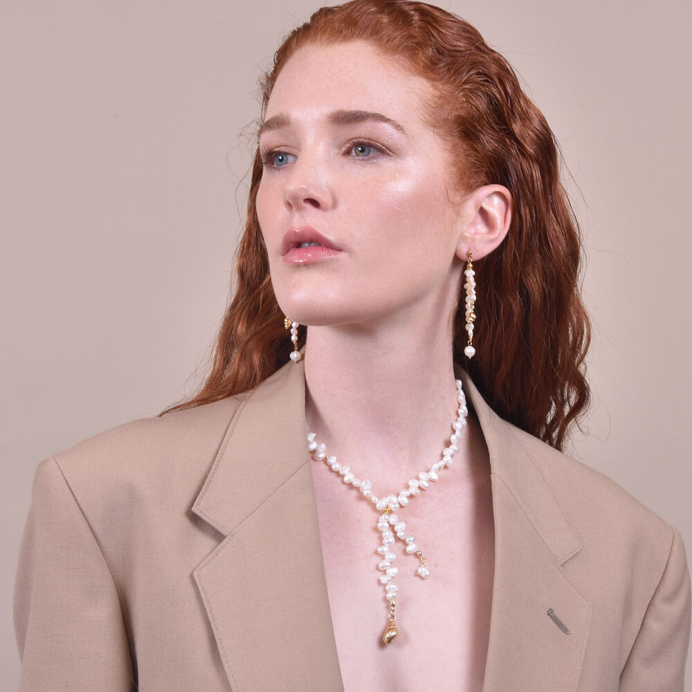 Culturesse Sui Coastal Muse Pearl Necklace
