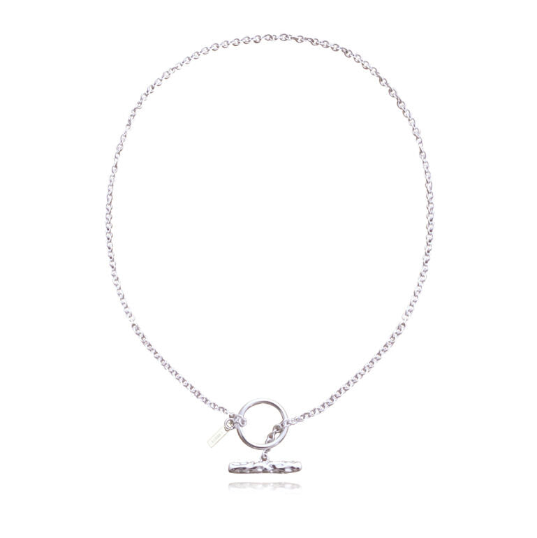 Culturesse Ebba Silver Bar Pendant Necklace