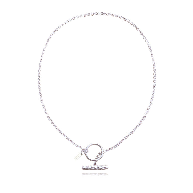 Culturesse Ebba Silver Bar Pendant Necklace