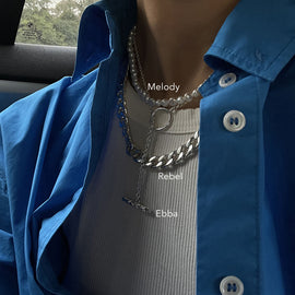 Culturesse Rebel Modern Silver Chain Necklace
