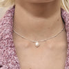 Culturesse Vanna Freshwater Pearl Pendant Necklace (Silver)